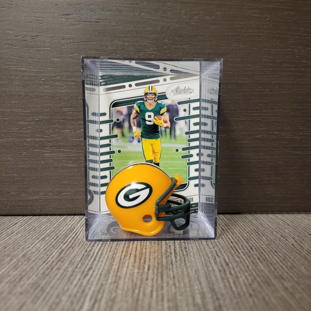Green Bay Packers Christian Watson Mini Football Helmet Collectible